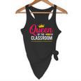 Queen Of The Classroom Teacher Flowy Tank, novelty gifts, funny gifts Queen Of The Classroom Teacher Flowy Tank, novelty gifts, funny gifts