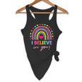 Rainbow I Believe In You Teacher Testing Day Flowy Tank, novelty gifts, funny gifts Rainbow I Believe In You Teacher Testing Day Flowy Tank, novelty gifts, funny gifts