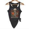Read In Peace Skeleton Reading Book Halloween Teacher Flowy Tank, novelty gifts, funny gifts Read In Peace Skeleton Reading Book Halloween Teacher Flowy Tank, novelty gifts, funny gifts