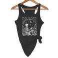 Read In Peace Skeleton Reading Teacher Spooky Halloween Flowy Tank, novelty gifts, funny gifts