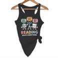 Reading Beats Everything Teacher Rock Paper Scissors Flowy Tank, novelty gifts, funny gifts