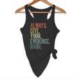 Retro ALways Cite Your Evidence Bruh ELA Teacher For Men Women Kids Flowy Tank, novelty gifts, funny gifts