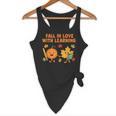 Retro Fall In Love With Learning Autumn Pumpkin Teacher Flowy Tank, novelty gifts, funny gifts Retro Fall In Love With Learning Autumn Pumpkin Teacher Flowy Tank, novelty gifts, funny gifts