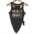Retro Merry Teacher Bright Students Christmas Teacher Flowy Tank, novelty gifts, funny gifts