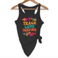 Retro Teach Love Inspire Back To School Teachers Flowy Tank, novelty gifts, funny gifts Retro Teach Love Inspire Back To School Teachers Flowy Tank, novelty gifts, funny gifts
