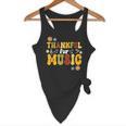 Retro Thankful For Music Floral Music Teacher Thanksgiving Men Women Flowy Tank, novelty gifts, funny gifts Retro Thankful For Music Floral Music Teacher Thanksgiving Men Women Flowy Tank, novelty gifts, funny gifts