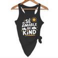 SÉ AMABLE Be Kind Bilingual Teacher Maestra Spanish Teacher Flowy Tank, novelty gifts, funny gifts