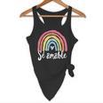 Sé Amable Spanish Bilingual Teacher Be Kind Boho Rainbow Flowy Tank, novelty gifts, funny gifts