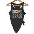 Second Grade Team Heart Teacher Student Back To School Girls Flowy Tank, novelty gifts, funny gifts
