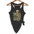 Skeleton Book Floral Skull Halloween Teacher Costume Flowy Tank, novelty gifts, funny gifts Skeleton Book Floral Skull Halloween Teacher Costume Flowy Tank, novelty gifts, funny gifts