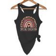 Special Education Shirt Teacher SPED Leopard Boho Rainbow Flowy Tank, novelty gifts, funny gifts