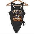 Spooky Teacher Halloween Cute Ghost Pumpkin Reading Women Flowy Tank, novelty gifts, funny gifts