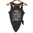Stop Saying 6-7 Teacher 67 Christmas Meme Six Seven Flowy Tank, novelty gifts, funny gifts