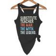 Substitute Teacher Man The Myth The Legend Appreciation Day Flowy Tank, novelty gifts, funny gifts