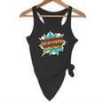 Superhero Teacher Retro Comic Teaching Superpower Flowy Tank, novelty gifts, funny gifts
