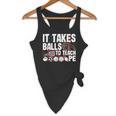 It Takes Balls To Teach Pe Teacher Chaos Coordinator US Flag Flowy Tank, novelty gifts, funny gifts
