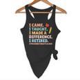 I Came I Taught I Made a Difference Proud Retired Teacher Flowy Tank, novelty gifts, funny gifts