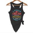 I Teach English Because Math Teachers Need Heroes Too Flowy Tank, novelty gifts, funny gifts I Teach English Because Math Teachers Need Heroes Too Flowy Tank, novelty gifts, funny gifts