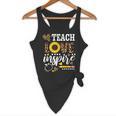 TEACH LOVE INSPIRE Teacher Sunflower Appreciation Flowy Tank, novelty gifts, funny gifts TEACH LOVE INSPIRE Teacher Sunflower Appreciation Flowy Tank, novelty gifts, funny gifts