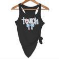 Teach Teacher Coquette Bow Pencil Back To School First Day Flowy Tank, novelty gifts, funny gifts Teach Teacher Coquette Bow Pencil Back To School First Day Flowy Tank, novelty gifts, funny gifts
