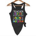 Teacher Besties Because Going Crazy Alone Is Not Fun Flowy Tank, novelty gifts, funny gifts