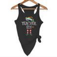 The Teacher Elf Shirt Matching Family Christmas Elf Men Women Kids Flowy Tank, novelty gifts, funny gifts