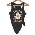 Teacher Halloween Trick Or Teach Floral Ghost Flowy Tank, novelty gifts, funny gifts Teacher Halloween Trick Or Teach Floral Ghost Flowy Tank, novelty gifts, funny gifts