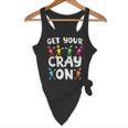 Teacher's Get Your Cray On Dabbing Crayons Flowy Tank, novelty gifts, funny gifts Teacher's Get Your Cray On Dabbing Crayons Flowy Tank, novelty gifts, funny gifts
