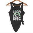 Teachers Love Brains Halloween Costume Trick Treat Zombie Flowy Tank, novelty gifts, funny gifts Teachers Love Brains Halloween Costume Trick Treat Zombie Flowy Tank, novelty gifts, funny gifts