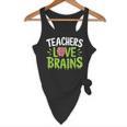 Teachers Love Brains Halloween Teacher Zombie Flowy Tank, novelty gifts, funny gifts Teachers Love Brains Halloween Teacher Zombie Flowy Tank, novelty gifts, funny gifts