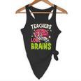 Teachers Love Brains Skeleton Halloween Teacher Funny Flowy Tank, novelty gifts, funny gifts Teachers Love Brains Skeleton Halloween Teacher Funny Flowy Tank, novelty gifts, funny gifts