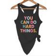 Test Day Teacher You Can Do Hard Things Women Kids Flowy Tank, novelty gifts, funny gifts