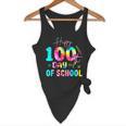 Tie Dye Happy 100th Day Of School Teacher Student 100 Days Flowy Tank, novelty gifts, funny gifts Tie Dye Happy 100th Day Of School Teacher Student 100 Days Flowy Tank, novelty gifts, funny gifts