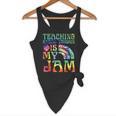 Tie Dye Teaching Social Studies Is My Jam Sunglasses Teacher Flowy Tank, novelty gifts, funny gifts