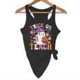 Trick Or Teach Groovy Teacher Ghost Halloween Teacher Flowy Tank, novelty gifts, funny gifts Trick Or Teach Groovy Teacher Ghost Halloween Teacher Flowy Tank, novelty gifts, funny gifts
