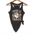 Trick Or Teach Groovy Teacher Halloween Retro Ghost Flowy Tank, novelty gifts, funny gifts Trick Or Teach Groovy Teacher Halloween Retro Ghost Flowy Tank, novelty gifts, funny gifts