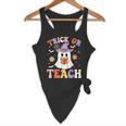Trick Or Teach Teacher Groovy Ghost Halloween Teacher Flowy Tank, novelty gifts, funny gifts Trick Or Teach Teacher Groovy Ghost Halloween Teacher Flowy Tank, novelty gifts, funny gifts