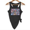 Twinning With My Teacher Bestie Teaching Partner Flowy Tank, novelty gifts, funny gifts