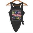Never Underestimate A Teacher Does All Things Through Christ For Men Women Flowy Tank, novelty gifts, funny gifts