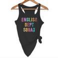 Vintage ENGLISH DEPT SQUAD Back To School Teacher Student Flowy Tank, novelty gifts, funny gifts