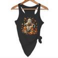 Vintage Ghost Book Reading Pumpkin Gothic Halloween Teachers Men Women Kids Flowy Tank, novelty gifts, funny gifts