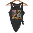 Vintage Teacher Sayings Weird Teachers Build Character For Men Women Flowy Tank, novelty gifts, funny gifts