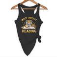 Wild About Reading Tiger For Teachers & Students Flowy Tank, novelty gifts, funny gifts