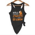 Will Trade Students For Candy Halloween Costume Teacher Flowy Tank, novelty gifts, funny gifts