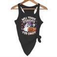 Will Trade Students For Candy Halloween Teacher Flowy Tank, novelty gifts, funny gifts
