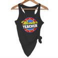 Wonder Teacher Super Woman Power Superhero Back To School Flowy Tank, novelty gifts, funny gifts Wonder Teacher Super Woman Power Superhero Back To School Flowy Tank, novelty gifts, funny gifts