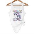 100 Days Of School Girls Teacher 100th Day Unicorn Outfit Flowy Tank, novelty gifts, funny gifts