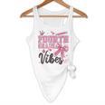 4th Fourth Grade Vibes Back To School Coquette Teacher Girl Flowy Tank, novelty gifts, funny gifts