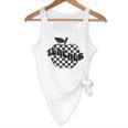 Back To School Checkered Apple Teacher Checkerboard Teacher For Men Women Girls Kids Flowy Tank, novelty gifts, funny gifts