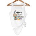 Coffee Gives Me Teacher Power Teacher Elementary Women Flowy Tank, novelty gifts, funny gifts